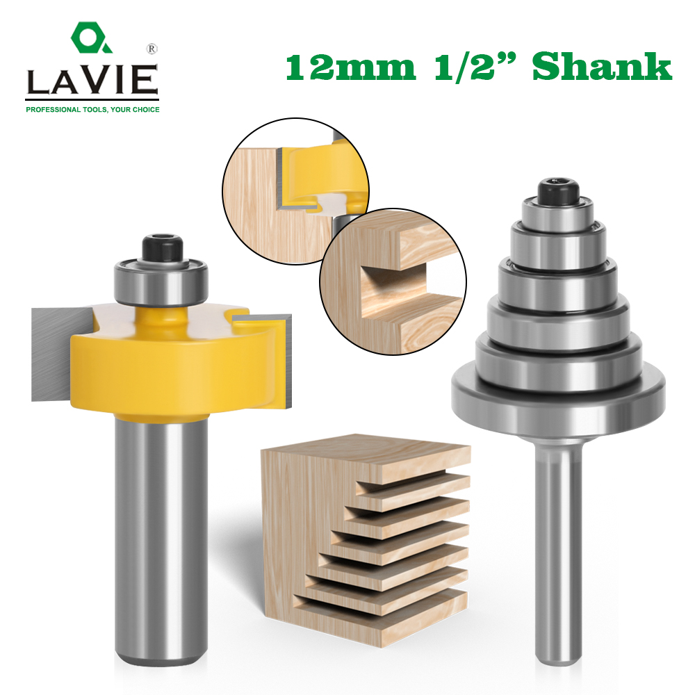 Woodworking Rabbet - 2PC 12mm 1/2 Shank Rabbet T