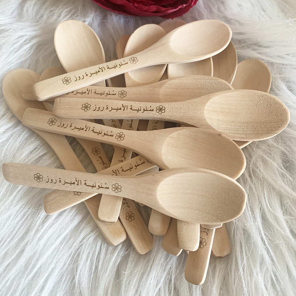 Woodworking Logos - Custom Logo Wooden Spoon Honey Coffee