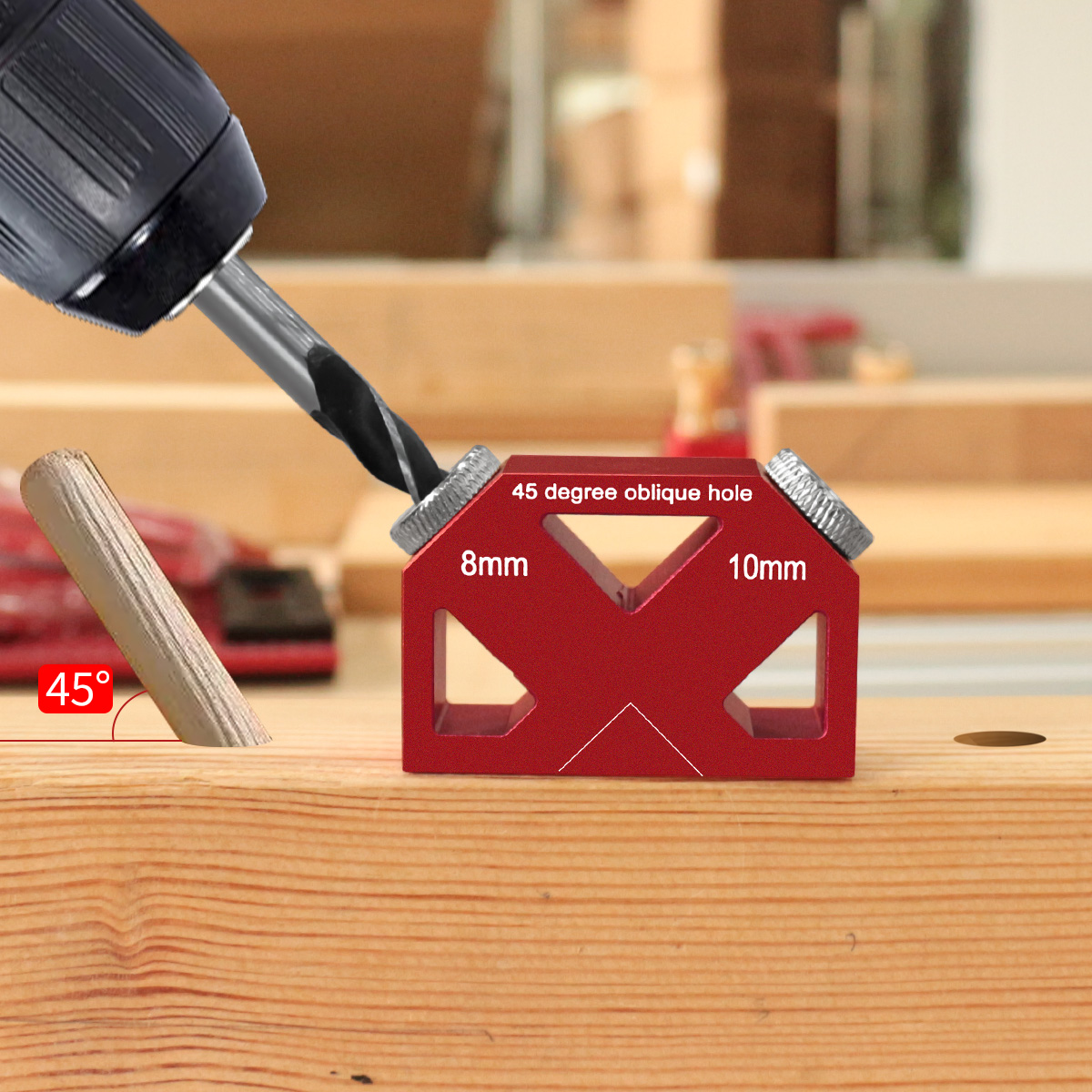 45° Angle Oblique Hole Drillin - Woodworking Hacks recension och pris