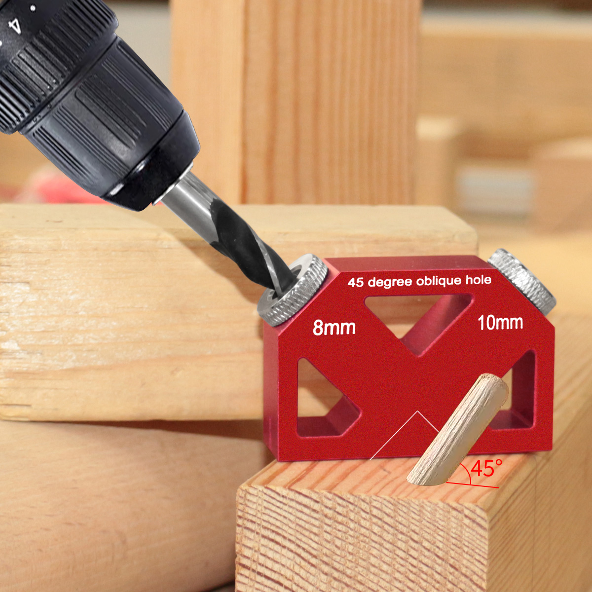 45° Angle Oblique Hole Drillin - Woodworking Hacks recension och pris