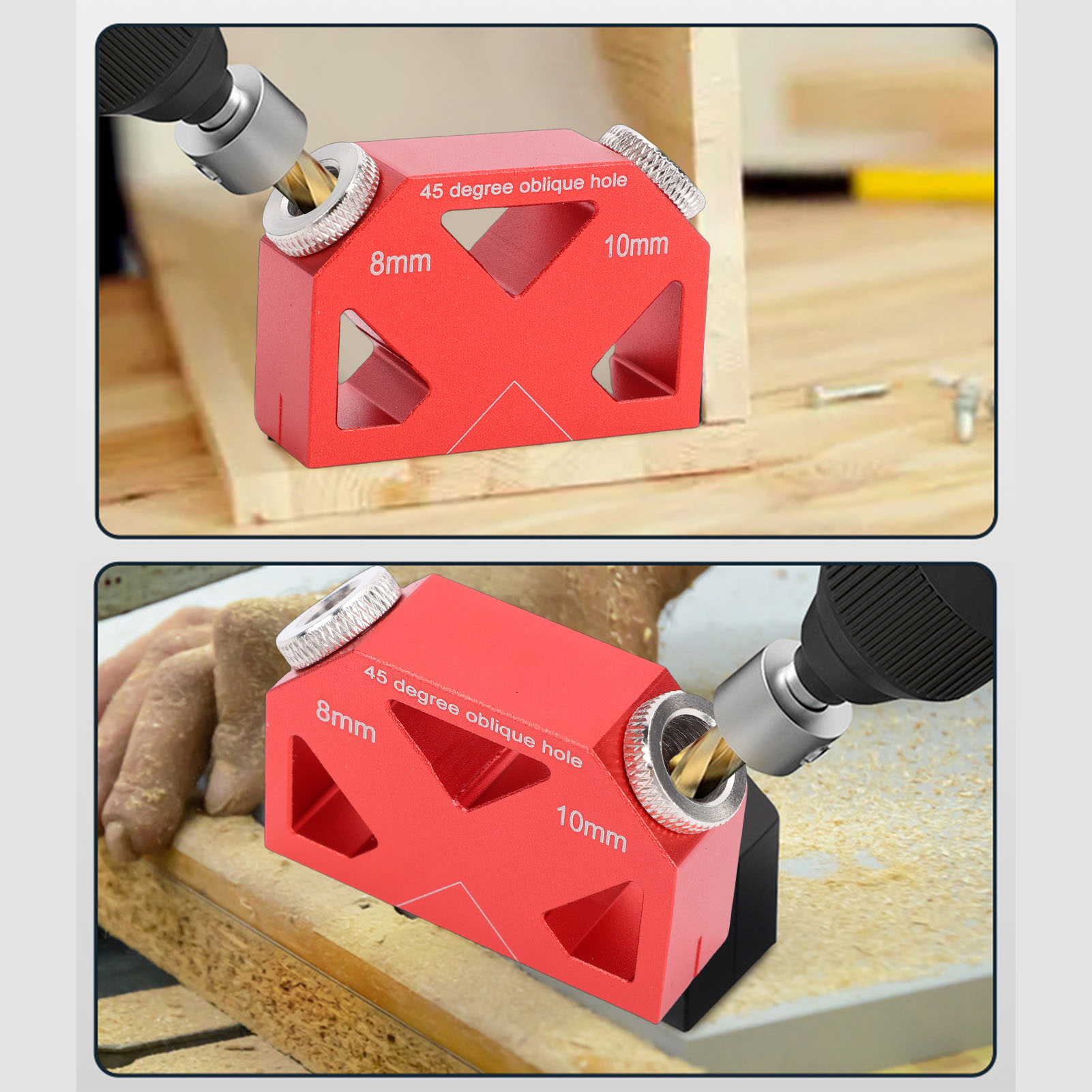45° Angle Drill Locator Alumin - Woodworking Hacks recension och pris