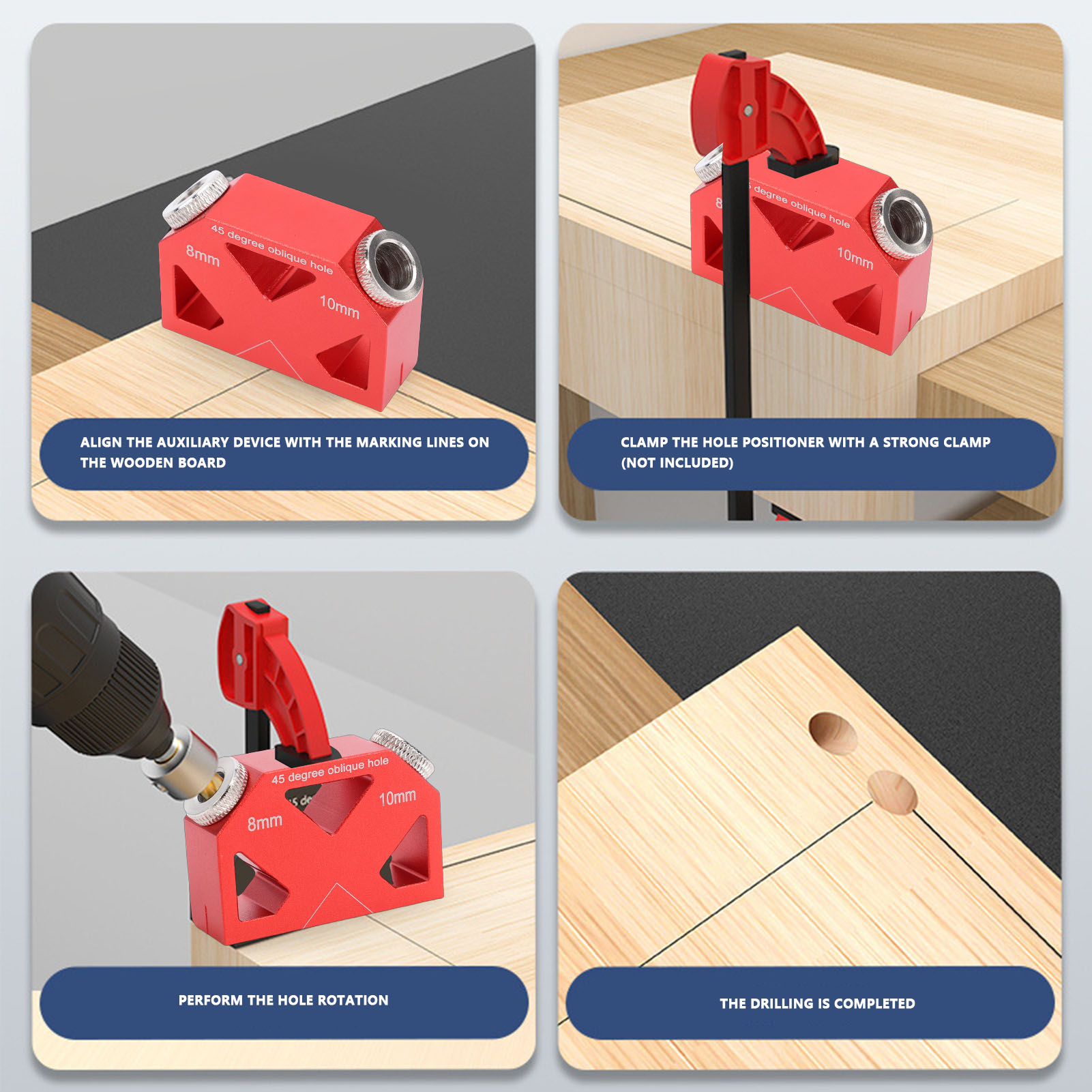45° Angle Drill Locator Alumin - Woodworking Hacks recension och pris