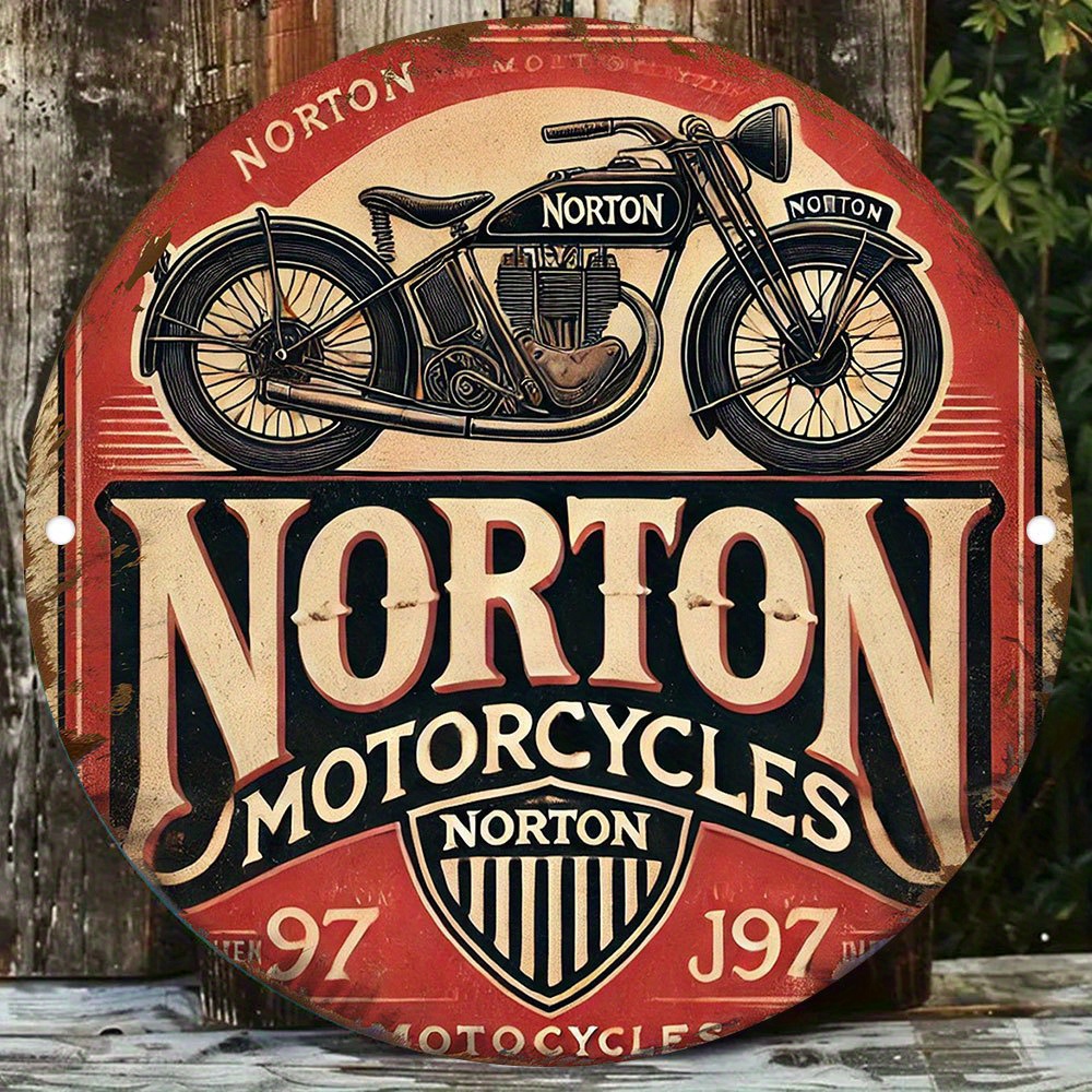 2D flat 1pc retro NORTON Motor - Woodworking Logos recension och pris