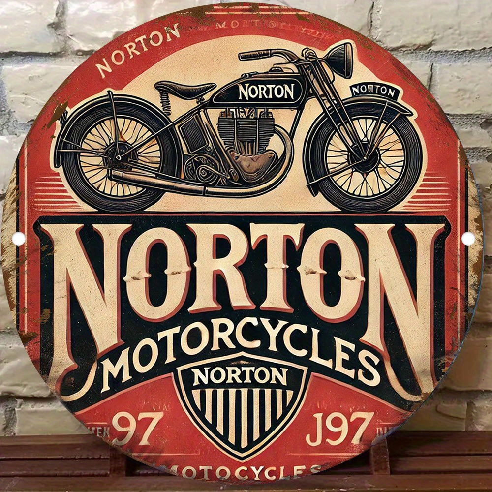 2D flat 1pc retro NORTON Motor - Woodworking Logos recension och pris