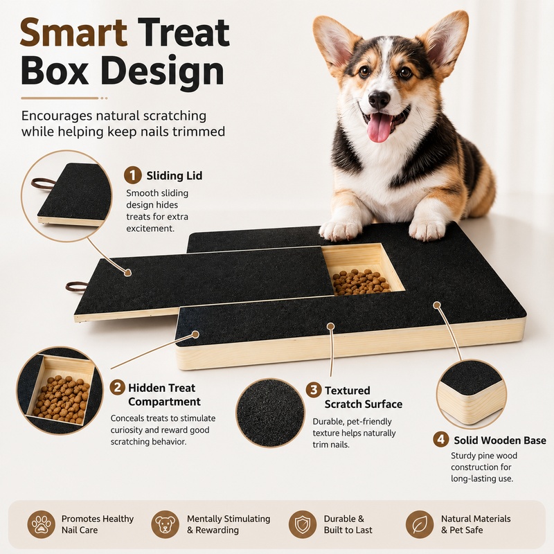 Wooden Dog Nail Scratch Board  - Woodworking Magazine recension och pris
