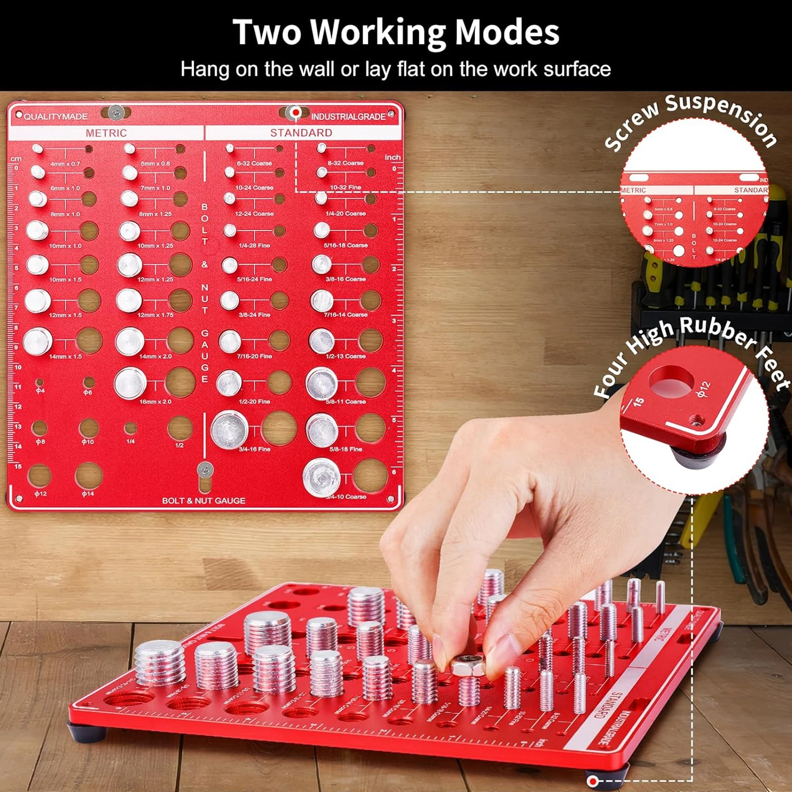 Nut and Bolt Thread Gauge Set  - Woodworking Factory recension och pris