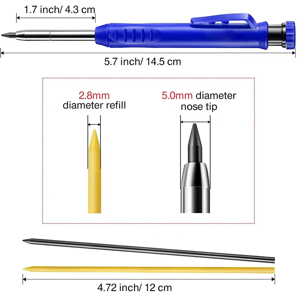 Solid Carpenter Pencil Set Woo - Woodworking Marking Knife recension och pris