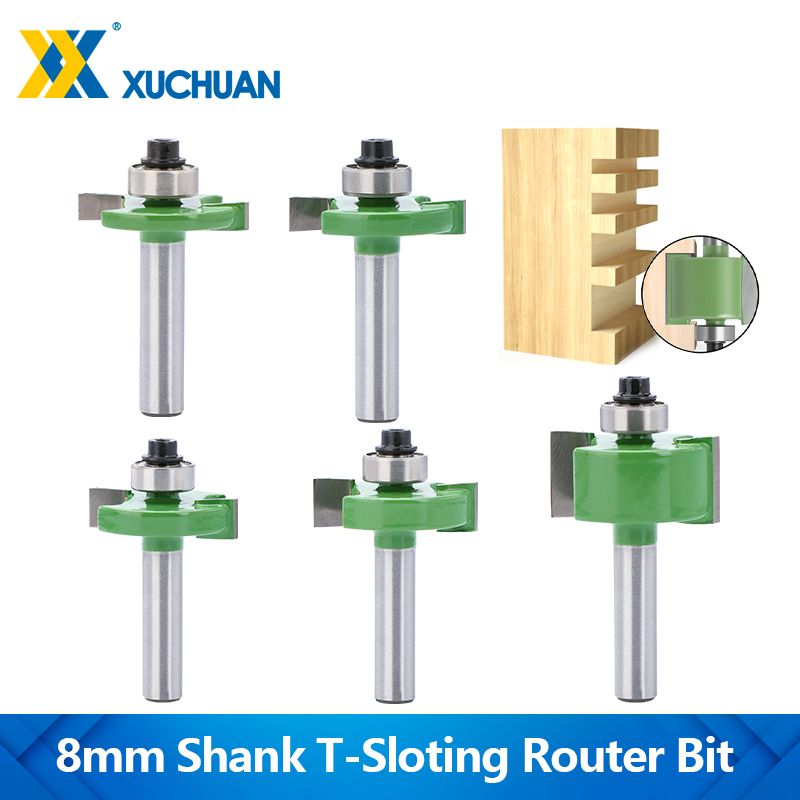 1pc 8mm Shank T-Sloting Router - Woodworking Rabbet recension och pris